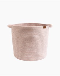 Living Textiles - Cotton Rope Medium Hamper - Pink