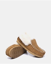 EVERAU - Australian Shepherd Ugg Popo Moccasins Cow Suede Upper Moccasins