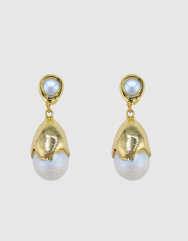 Miz Casa and Co - Honey Drop Pearl Earrings