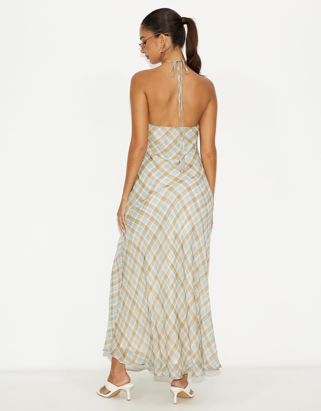 Dazie - Soiree Check Halter Dress
