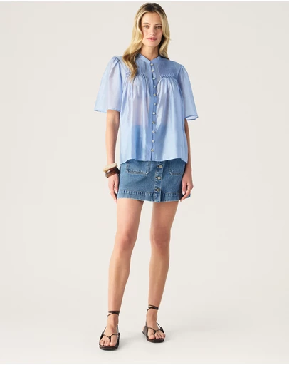 MOS The Label - Romy Short Sleeve Blouse