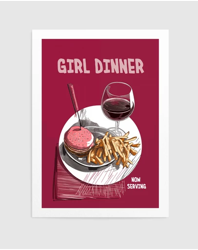 Olive et Oriel - Girl Dinner No 4 by Andreas Magnusson Art Print