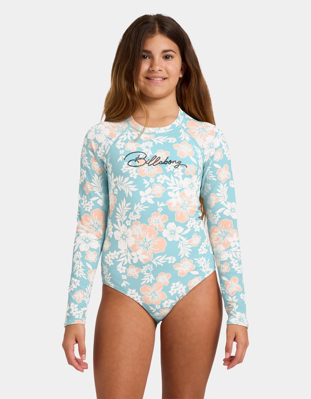 Billabong Kids - Girls 6 to 16 Hibiscus Haze Long Seeve Rashguard