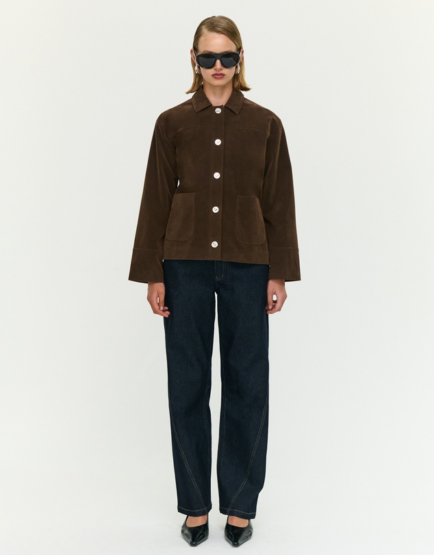 Staple the Label - Indi Faux Suede Barn Jacket