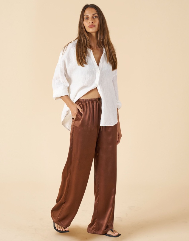 CAMIXA - Exalina Oversized Crinkle Linen Shirt