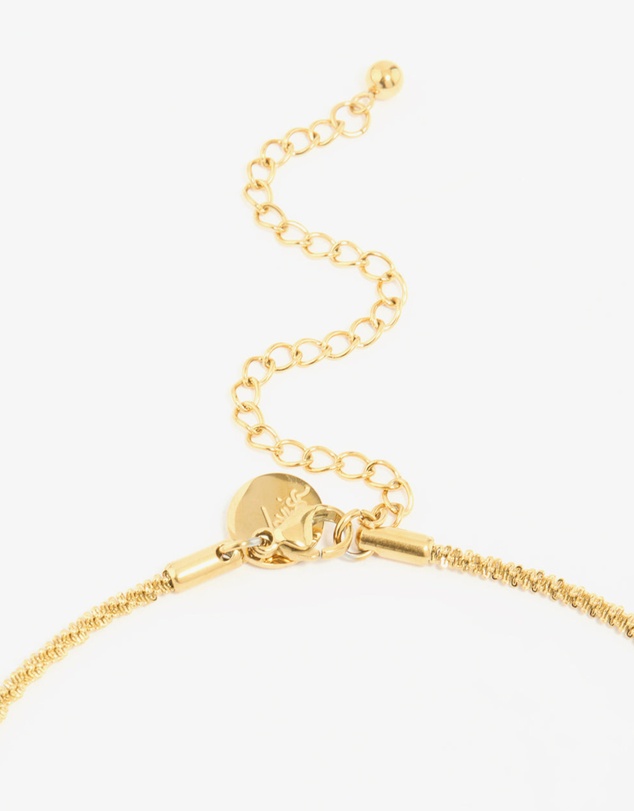 Lovisa - Waterproof Gold Plated Stainless Steel Twisted Short Chain Necklace