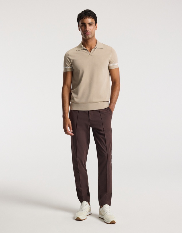 Calibre - Technical Knit Pintucked Pants Mocha