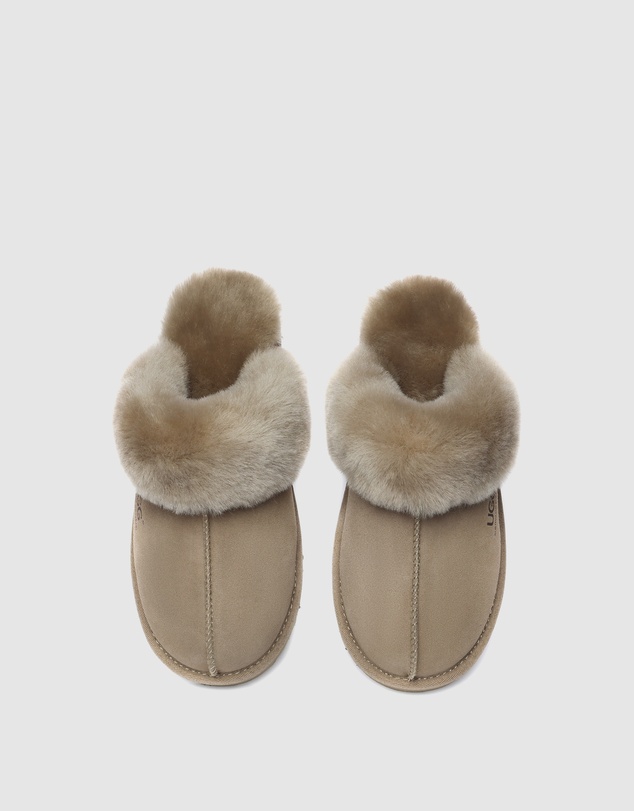 EVERAU - Australian Shepherd Ugg Muffin Slipper Special Cow Suede Upper House Shoes