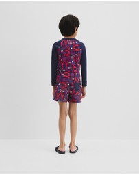 Country Road - Lobster Geometric Rash Vest