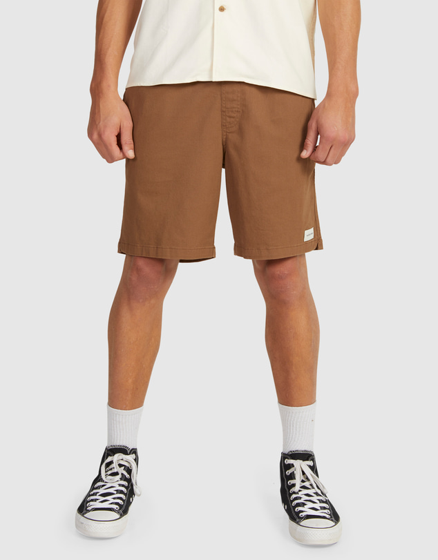 VonZipper - Mens Twill Dogs Elastic Waist Shorts