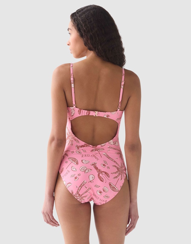 Kate Spade - Beachside Open Back Balconette Cup Underwired Swimsuit