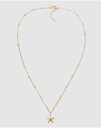 Elli Jewelry - Necklace Choker Starfish 925 Sterling Silver Gold-Plated
