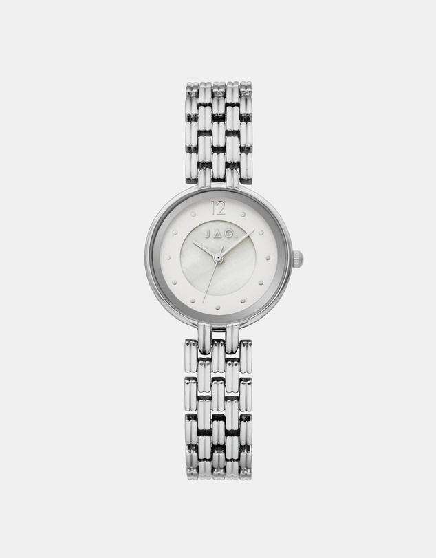Jag - Iluka Womens White MOP Dial 30mm Silver Watch