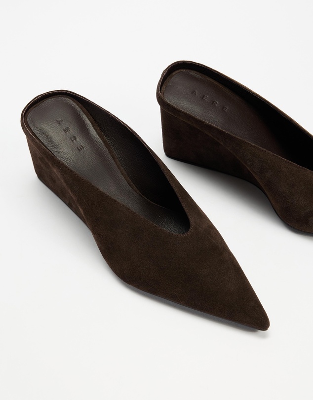 AERE - Suede Wedge Pumps