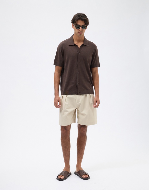 AERE - Linen Blend Knit Shirt