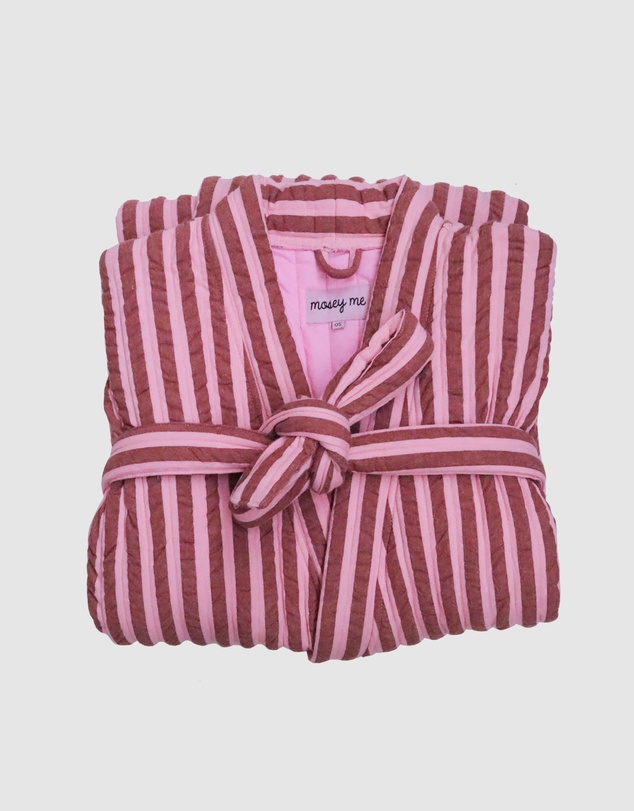 Mosey Me - Sundae Seersucker Quilted Robe