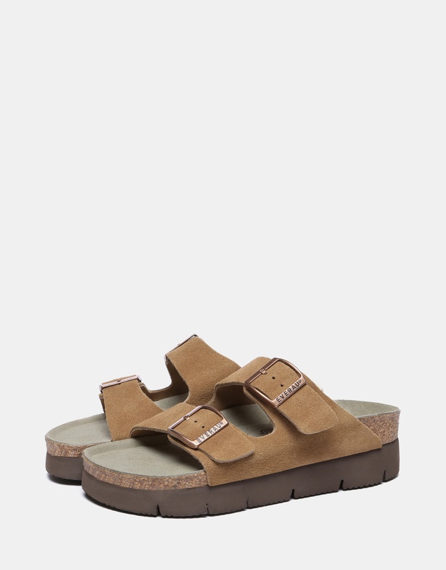 EVERAU - EverAU Ugg Sandal Platform Cow Suede Upper Sandals