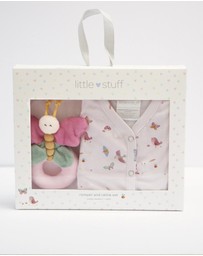 Little Stuff - Butterfly Garden Romper & Rattle