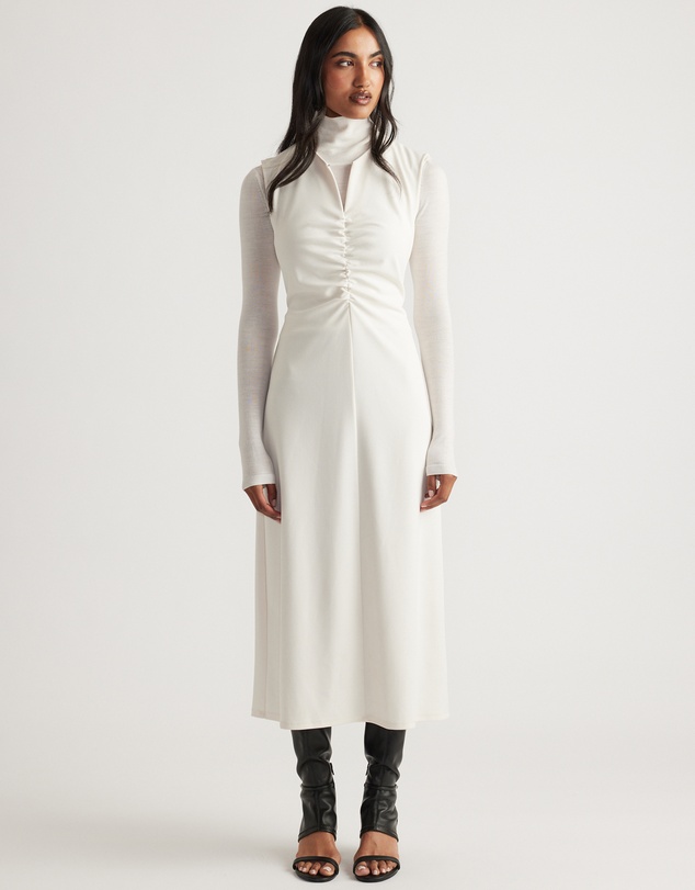 Decjuba - Rachel Ruched Front Midi Dress