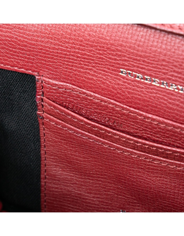 Pre-Loved by Azura Reborn - Pre-Loved Small Leather and House Check Canvas Derby Macken Crossbody
