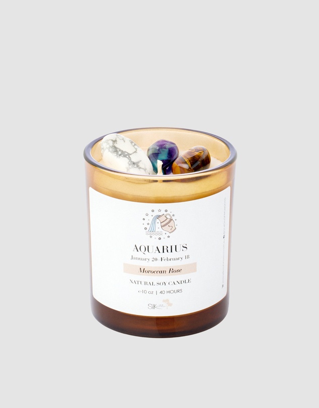 Silk Oil of Morocco - Aquarius Amber Natural Soy Candle