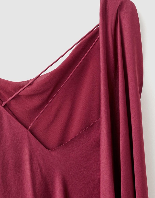 M.N.G - Asymmetrical Satin Dress