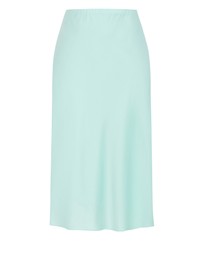 City Chic - Plus Size Miranda Satin Midi Skirt - spearmint