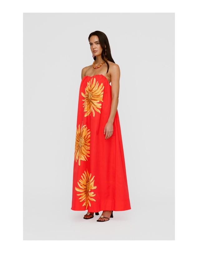 The Wolf Gang - Verona Maxi Dress - Rojo Sunflower