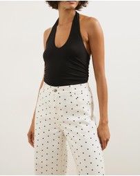 Atmos&Here - Kate Twill Wide Leg Pants