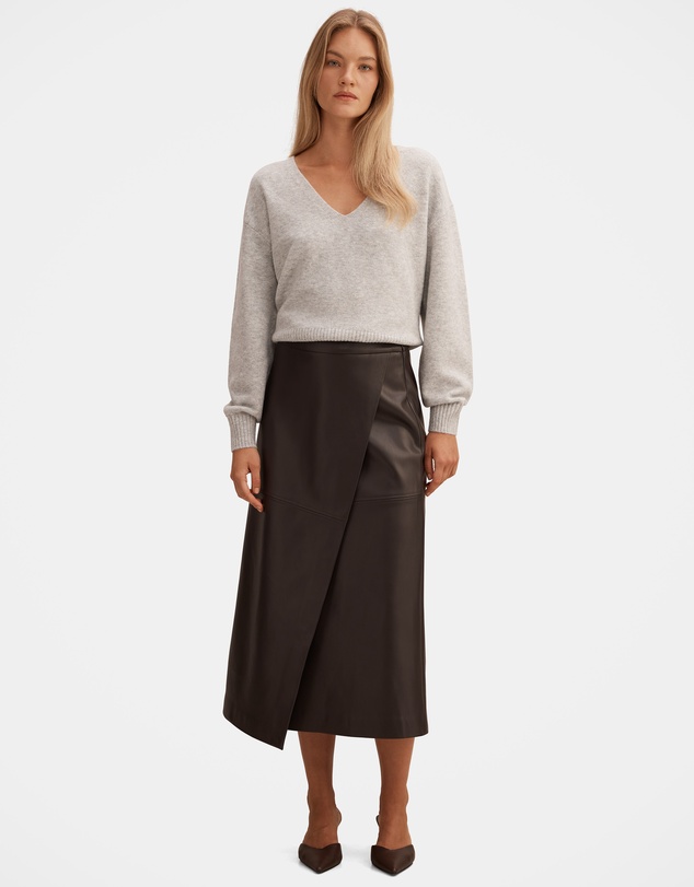 Forever New - Amelia Vegan Leather Wrap Skirt