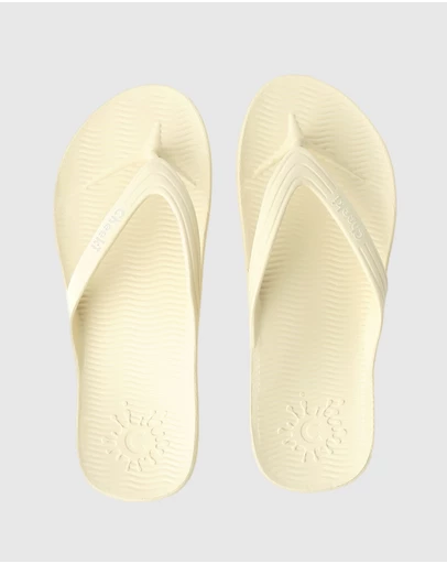 Tolu Australia - Ivory Thongs With Arch Support