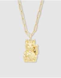 Wanderlust + Co - Lucky Cat Gold Necklace