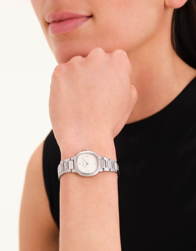 Rosefield - Gaia XS Creme Silver-Tone Bracelet Watch