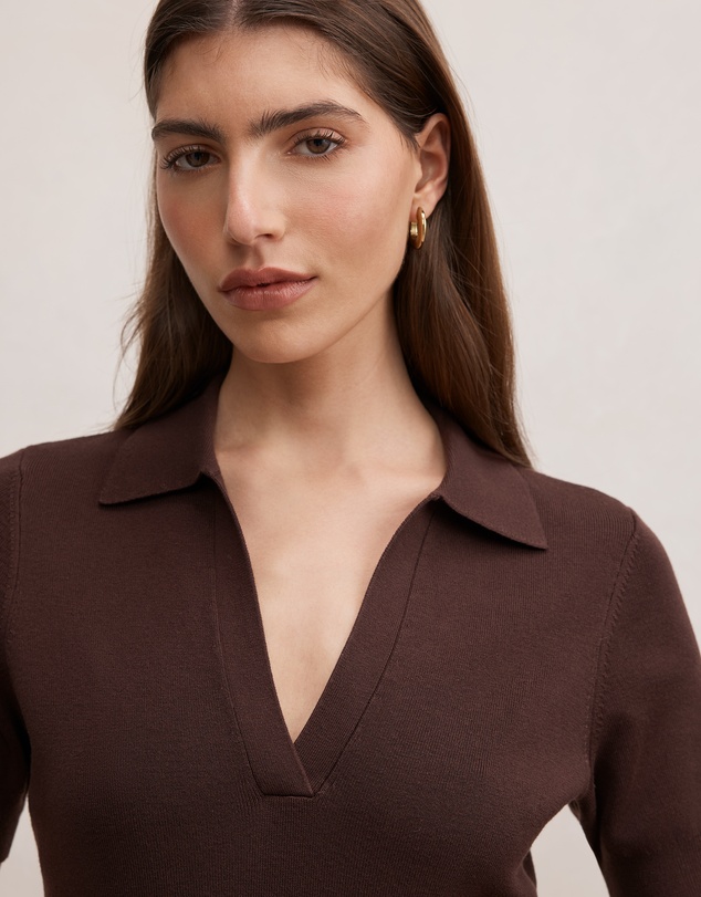 Forever New - Darci Polo Collar Knitted Dress