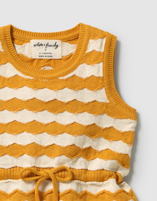 Wilson & Frenchy - Organic Knitted Chevron Bodysuit - Babies