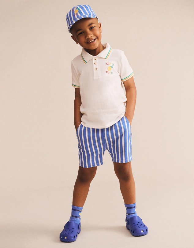 Huxbaby - Ocean Ticking Pinstripe Shorts - ICONIC EXCLUSIVE - Babies-Teens