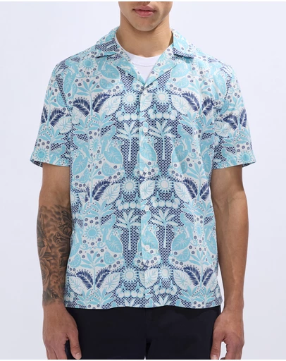 Marcs - Been A Tile Linen Blend Shirt