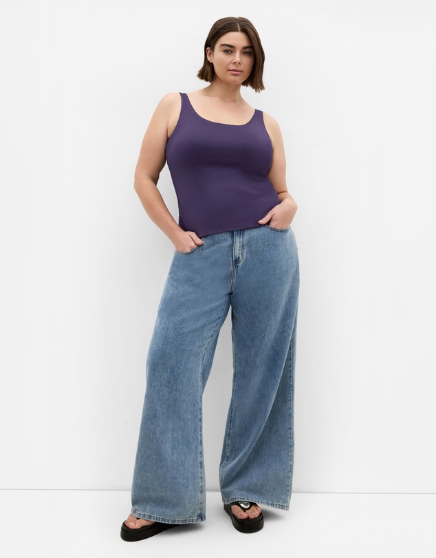 City Chic - Plus size Arami Top - blueberry