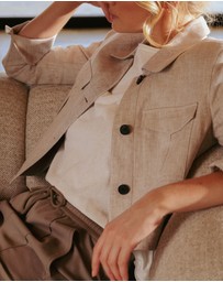 IDA+S - Elia Cropped Linen Jacket