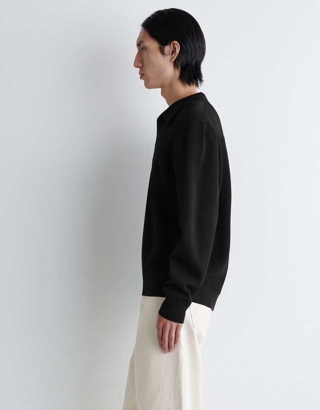 COS - Textured Knitted Polo Jumper