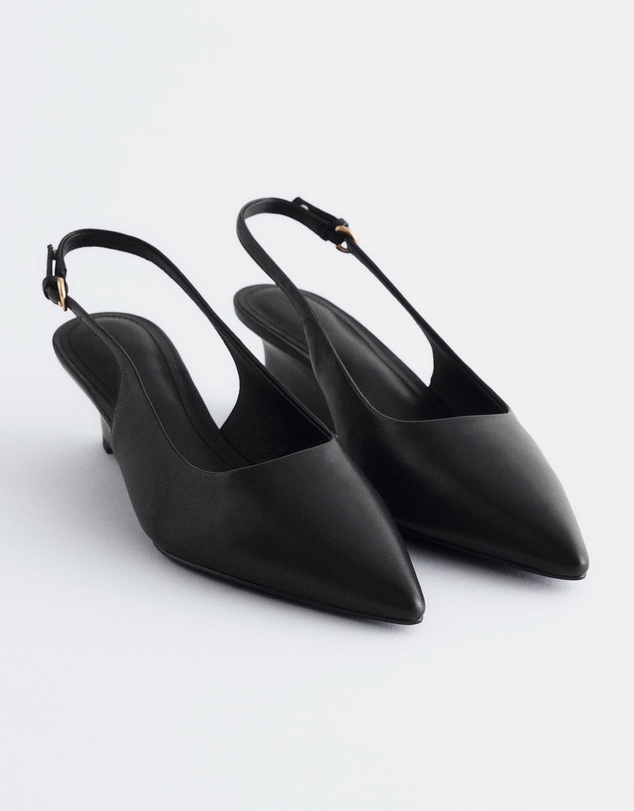 & Other Stories - Leather Wedge Slingback Pumps