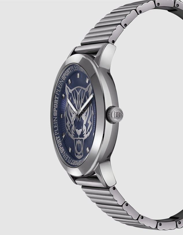 Plein Sport - Plein Iron Tiger 44mm Black dial and Silver-tone bracelet