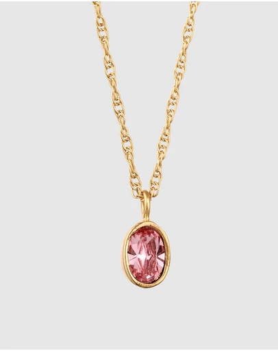 Elli Jewelry - Necklace Choker Crystal Oval 925 Sterling Silver Gold-Plated