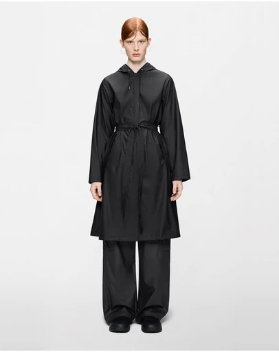 RAINS - A-Line Longer Women's Jacket Black