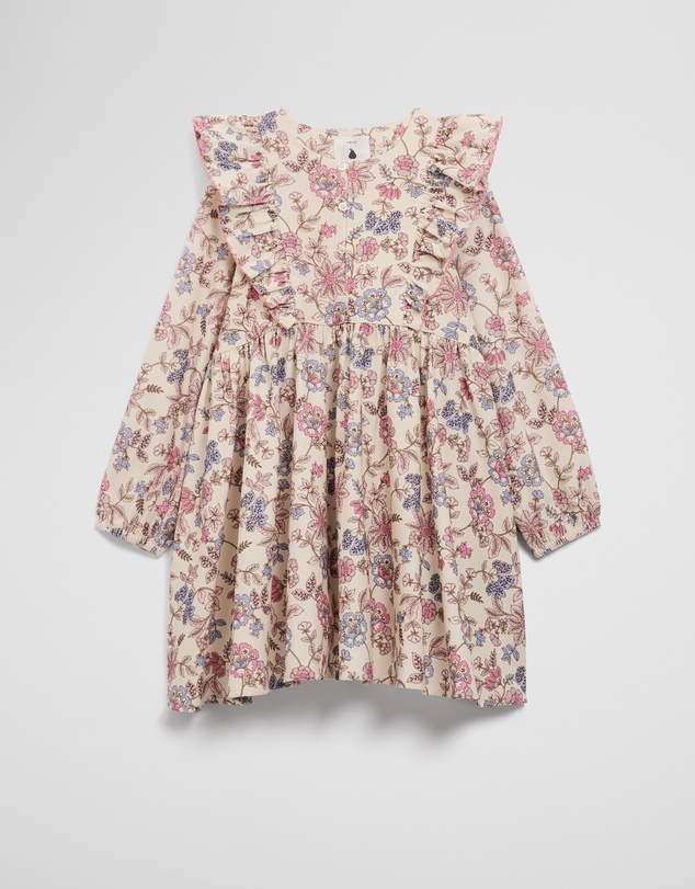 Country Road - Organically Grown Cotton Printed Ruffle Cord Dress