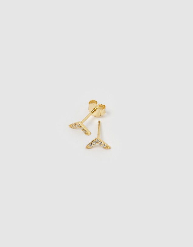 Arms Of Eve - Arrow Gold Stud Earrings