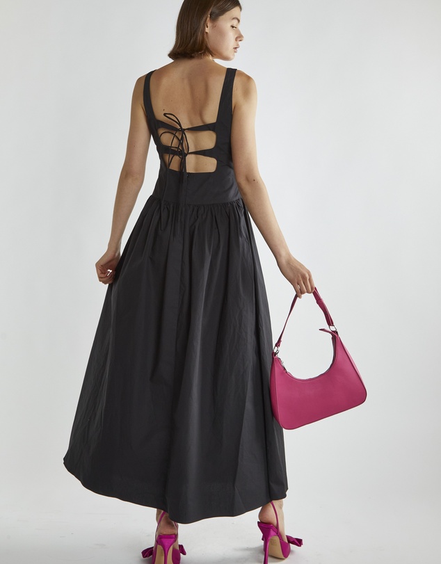 Glamorous - Tie back dropped waist midi dress