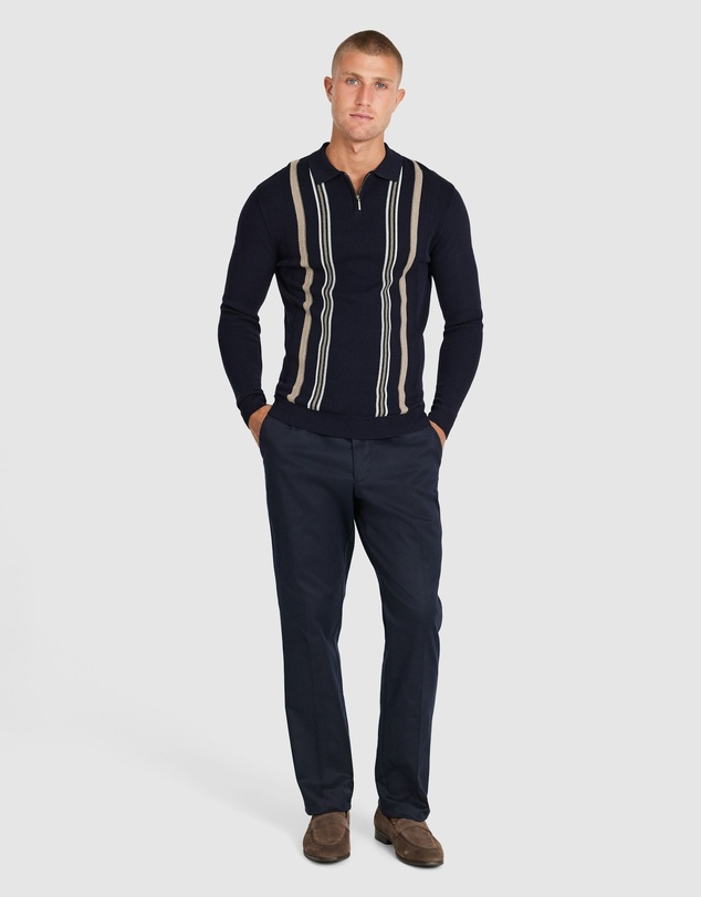 Tarocash - Josiah Stripe Zip Knit