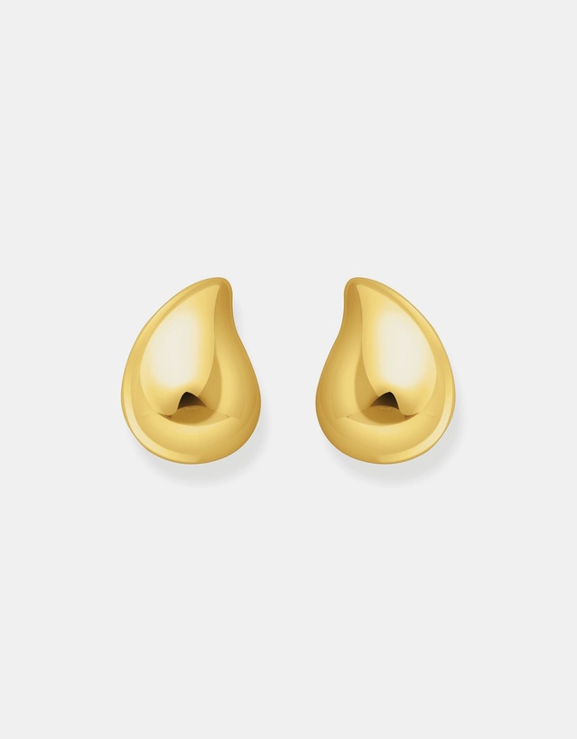 THOMAS SABO - Gold-plated organic drop-shaped ear studs