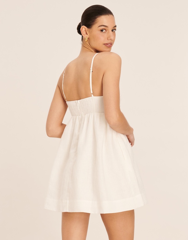 AERE - Linen Tuck Detail Mini Dress